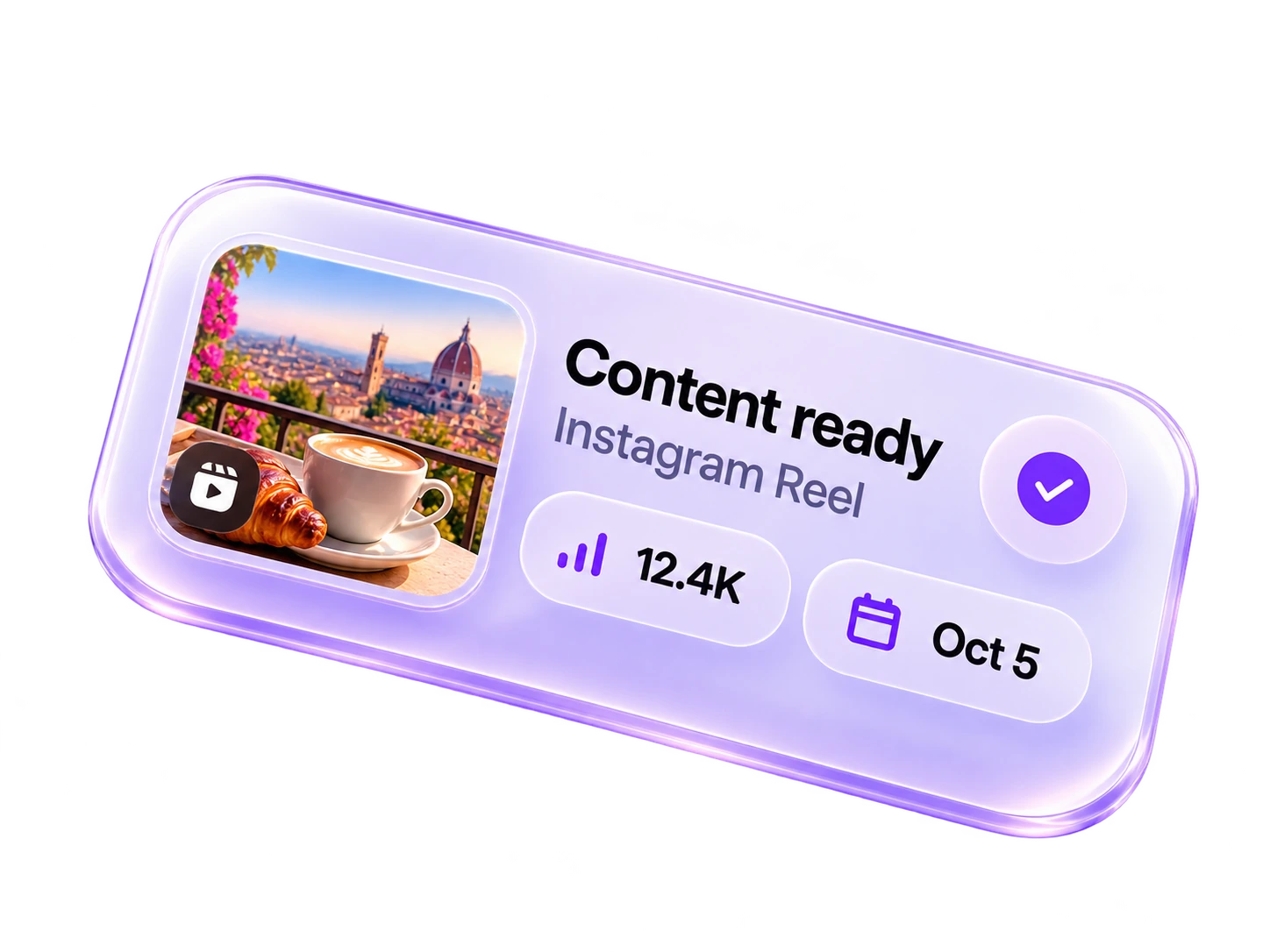 Creatimore 3D product illustration: content ready card